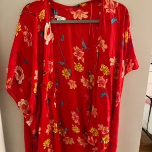 Loft Floral Kimono-like shirt